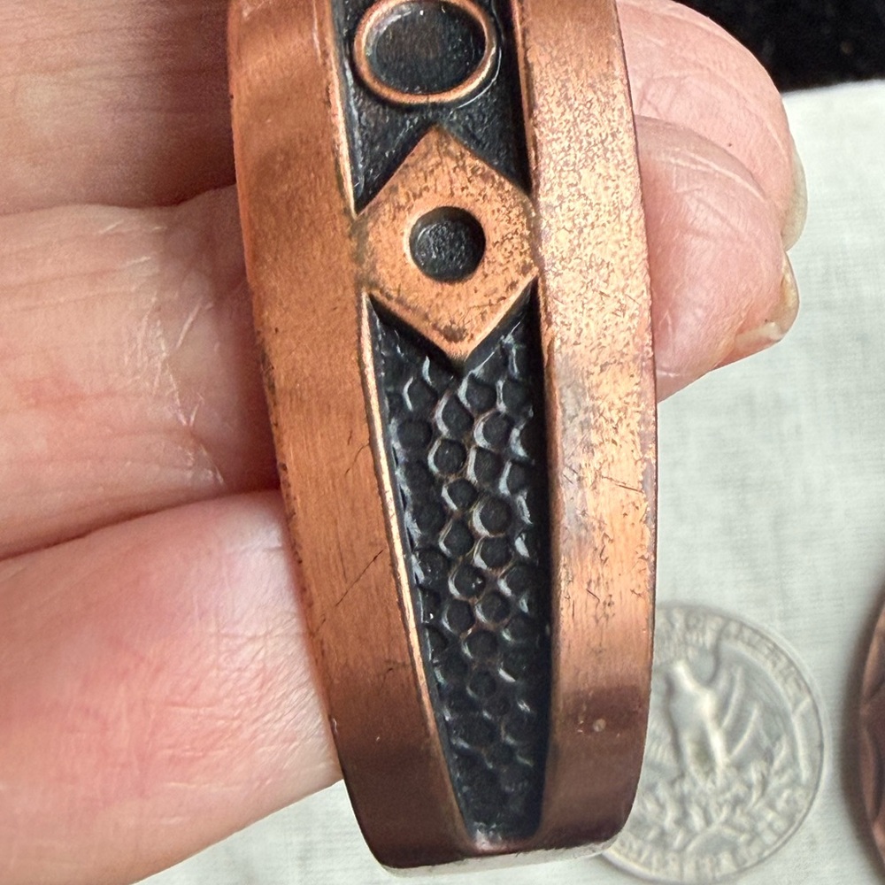 Vintage Copper Cuff Bracelets. Solid Copper ‘Bell… - image 8